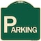 Signmission Designer Series Sign-Parking, Green & Tan Heavy-Gauge Aluminum Sign, 18" x 18", G-1818-24514 A-DES-G-1818-24514 - alternate 1